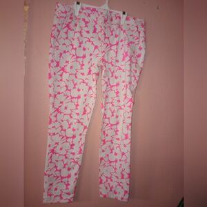 Khakis by GAP skinny mini 08 hot pink and white jeans, skinny